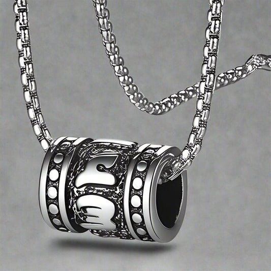 THE MEN THING SS Pendant/ Necklace CYL-MANTRA - Alloy Pendant with Pure Stainless Steel 24inch Round Box Chain, American trending Style for Men & Boy