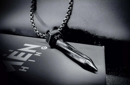THE MEN THING SS Pendant/ Necklace DARKNAIL -  Alloy Pendant with  Pure Stainless Steel 24inch Chain for Men, European trending Style - Round Box Silver Chain for Men & Boy