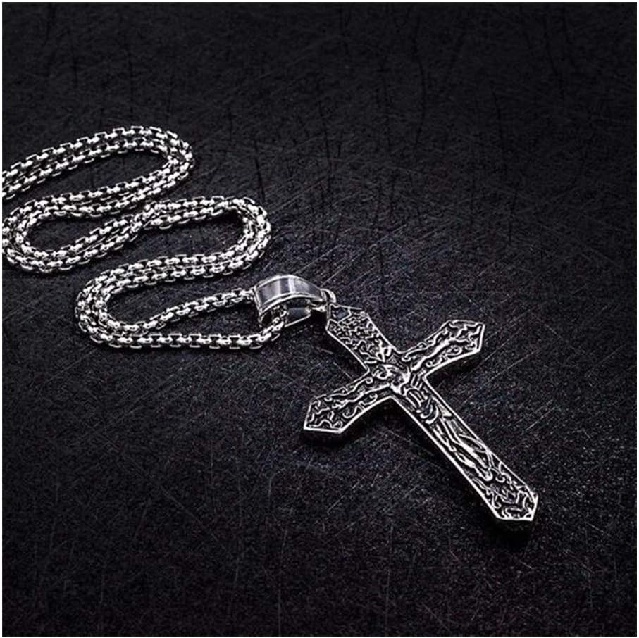 THE MEN THING SS Pendant/ Necklace FAITHCROSS (T) - Pure Titanium Steel Pendant with Stainless Steel 24inch Round Box Chain, European trending Style for Men & Boy