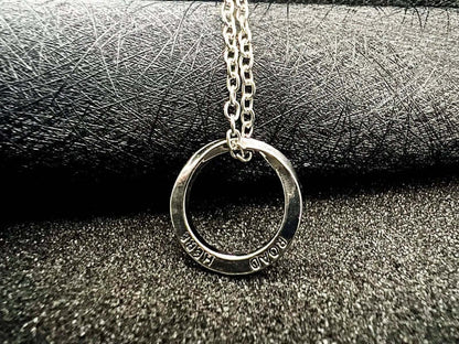 THE MEN THING SS Pendant/ Necklace HELIX - Alloy Circle Pendant with  Stainless Steel 24inch Round Box Chain , Milan trending Style for Men & Boy