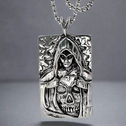 THE MEN THING SS Pendant/ Necklace HIDDEN DEVIL - Alloy Pendant with Pure Stainless Steel  24inch Round Box Chain, American trending Style  for Men & Boy