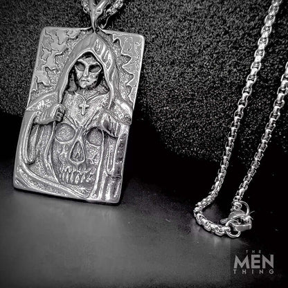 THE MEN THING SS Pendant/ Necklace HIDDEN DEVIL - Alloy Pendant with Pure Stainless Steel  24inch Round Box Chain, American trending Style  for Men & Boy