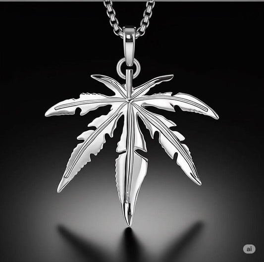 THE MEN THING SS Pendant/ Necklace LEAFEN -  Alloy Pendant with Stainless Steel  24inch Chain