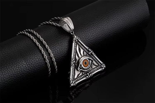 THE MEN THING SS Pendant/ Necklace MYSTIC VISION PENDANT -  Alloy The Mystic Vision Pendant with Stainless Steel 24inch Round Box Chain, European trending for Men & Boy