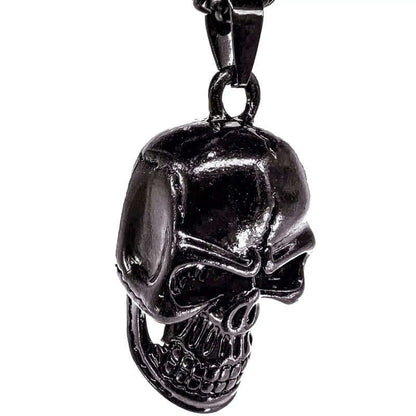 THE MEN THING SS Pendant/ Necklace NIGHT SKULL (BLACK) - Alloy Pendant with Pure Stainless Steel 24inch Round Box Chain, European trending Style for Men & Boy