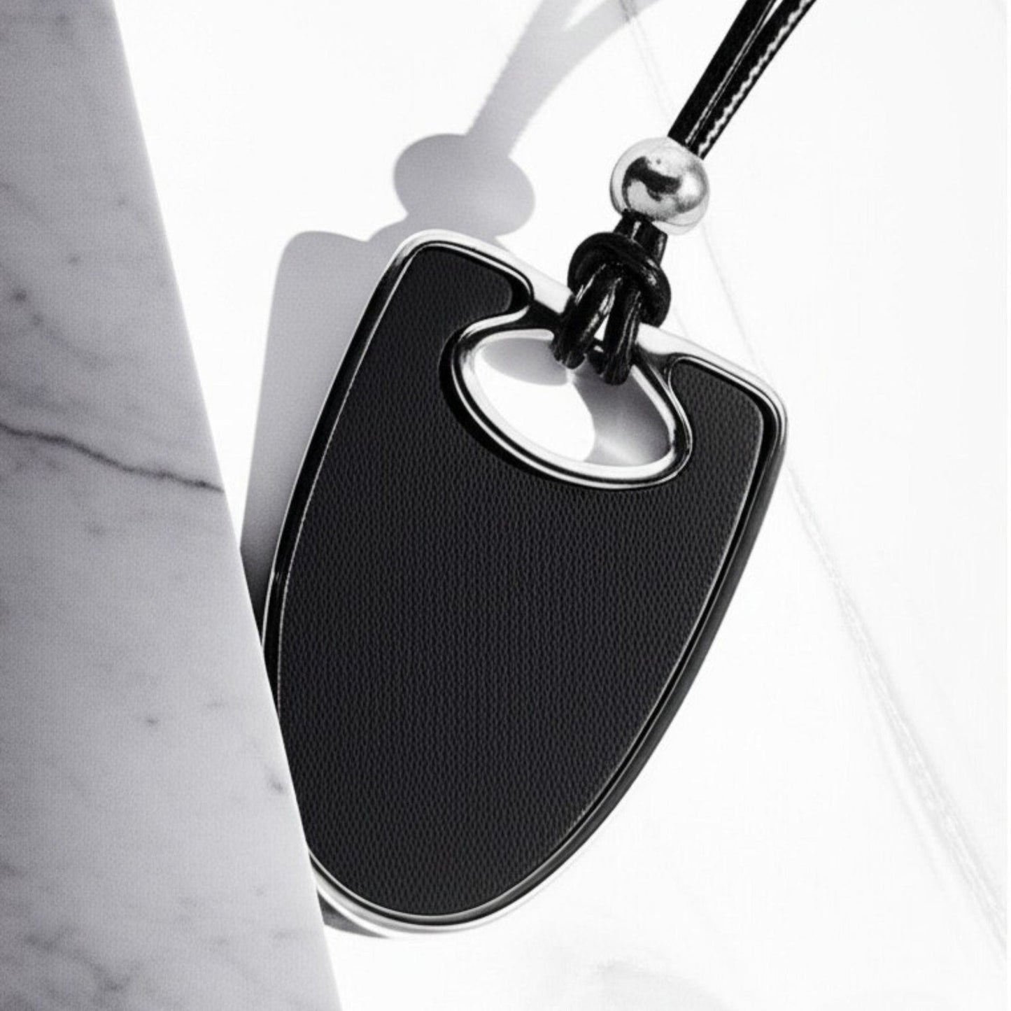 THE MEN THING SS Pendant/ Necklace NYXEN EDGE - Titanium Steel Pendant with Adjustable Rope Chain for Men & Boys
