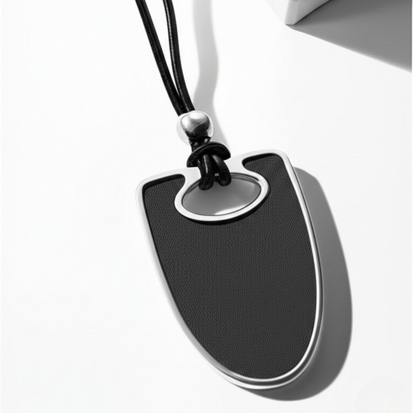 THE MEN THING SS Pendant/ Necklace NYXEN EDGE - Titanium Steel Pendant with Adjustable Rope Chain for Men & Boys