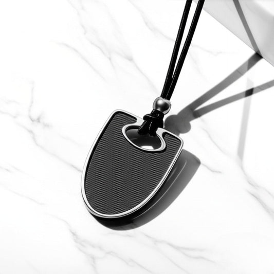 THE MEN THING SS Pendant/ Necklace NYXEN EDGE - Titanium Steel Pendant with Adjustable Rope Chain for Men & Boys