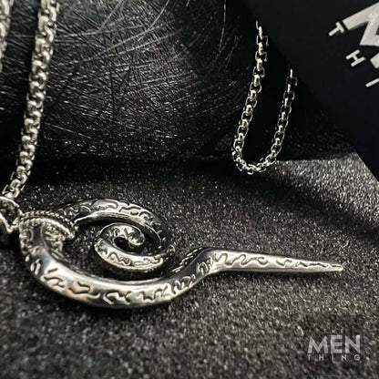 THE MEN THING SS Pendant/ Necklace SPIRAL WEAPON  - Alloy Pendant with Pure Stainless Steel  24inch Round Box Chain, European trending Style for Men & Boy