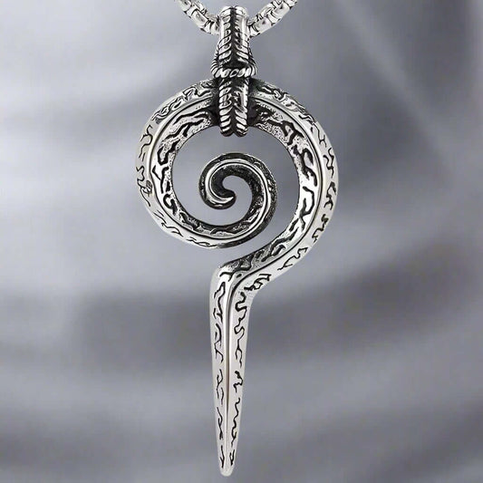 THE MEN THING SS Pendant/ Necklace SPIRAL WEAPON  - Alloy Pendant with Pure Stainless Steel  24inch Round Box Chain, European trending Style for Men & Boy