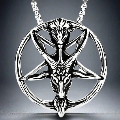 THE MEN THING SS Pendant/ Necklace STELLAR GOAT -  Alloy Goat Pendant with Pure Stainless Steel  24inch Round Box Chain, American trending Style for Men & Boy