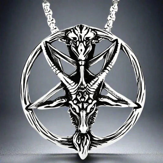 THE MEN THING SS Pendant/ Necklace STELLAR GOAT -  Alloy Goat Pendant with Pure Stainless Steel  24inch Round Box Chain, American trending Style for Men & Boy