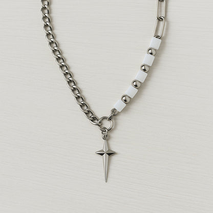 THE MEN THING SS Pendant/ Necklace STELLAR SPIRE - Pure Titanium Steel Pendant with Chain for Men & Boys "20 "inch