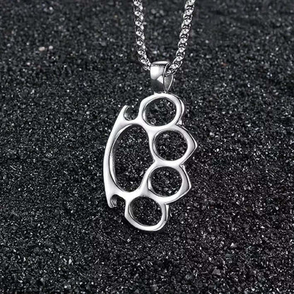 THE MEN THING SS Pendant/ Necklace STRONG GRIP - Alloy Pendant with Stainless Steel 24inch Round Box Chain, European trending Style for Men & Boy