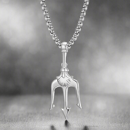 THE MEN THING SS Pendant/ Necklace TRINITY SHIVA - Alloy Pendant with Stainless Steel 24inch Round Box Chain, European trending Style for Men & Boy