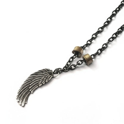 THE MEN THING SS Pendant/ Necklace VALKYRIE WING - Pure Titanium Steel Pendant with 27inch Chain for Men & Boys