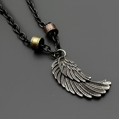 THE MEN THING SS Pendant/ Necklace VALKYRIE WING - Pure Titanium Steel Pendant with 27inch Chain for Men & Boys