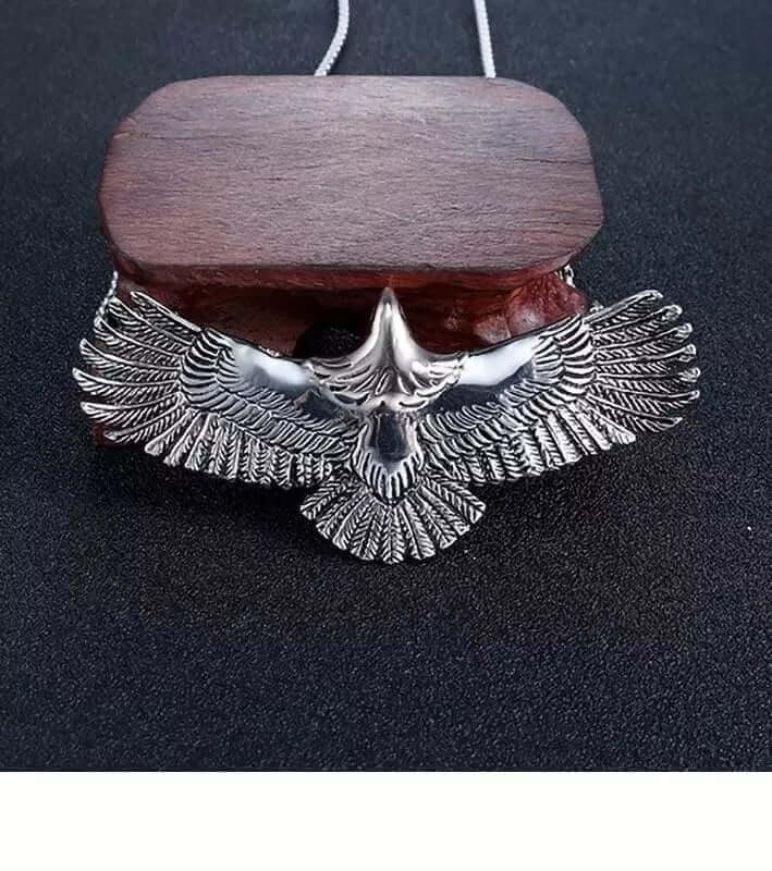 THE MEN THING SS Pendant/ Necklace WINGSPAN -  Alloy Pendant with Pure Stainless Steel 24inch Chain for Men, European trending Style - Round Box Chain