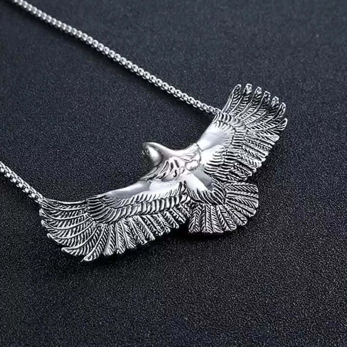 THE MEN THING SS Pendant/ Necklace WINGSPAN -  Alloy Pendant with Pure Stainless Steel 24inch Chain for Men, European trending Style - Round Box Chain