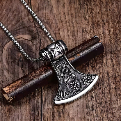 THE MEN THING SS Pendant with Chain ASGARDIAN FANG - Alloy Pendant with Stainless Steel 24inch Round Box Chain, American trending Style for Men & Boy