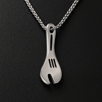 THE MEN THING SS Pendant with Chain SPANNER CRAFT - 24inch Pure Stainless Steel  Round box Chain for Men, European trending Style for Men & Boy