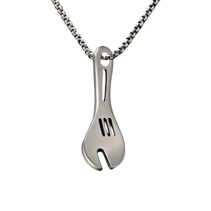THE MEN THING SS Pendant with Chain SPANNER CRAFT - 24inch Pure Stainless Steel  Round box Chain for Men, European trending Style for Men & Boy