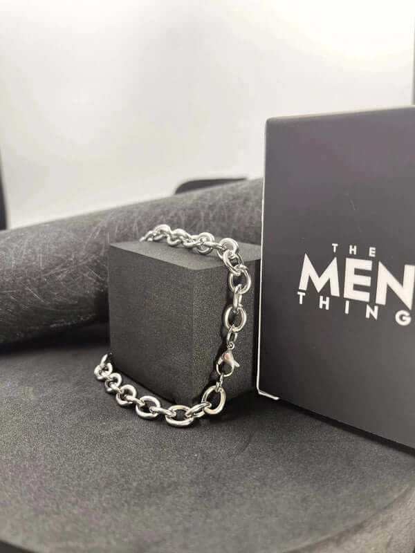 THE MEN THING Steel Bracelets CIRCLELINK -  8mm Stainless Steel Bracelet, European trending,  7 to 9 inch Bracelet for Men & Boys