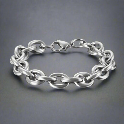 THE MEN THING Steel Bracelets CIRCLELINK -  8mm Stainless Steel Bracelet, European trending,  7 to 9 inch Bracelet for Men & Boys