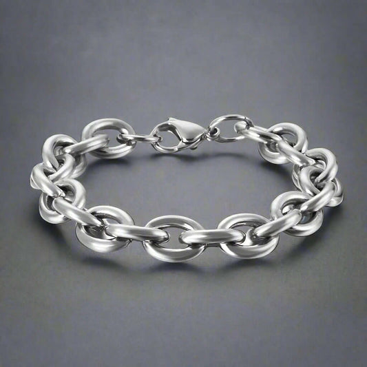 THE MEN THING Steel Bracelets CIRCLELINK -  8mm Stainless Steel Bracelet, European trending,  7 to 9 inch Bracelet for Men & Boys