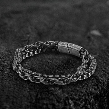 THE MEN THING Steel Bracelets COLOSSUS - 13mm Pure Titanium Steel Bracelet, Bracelet with hook buckle for Men & Boy (8inch)