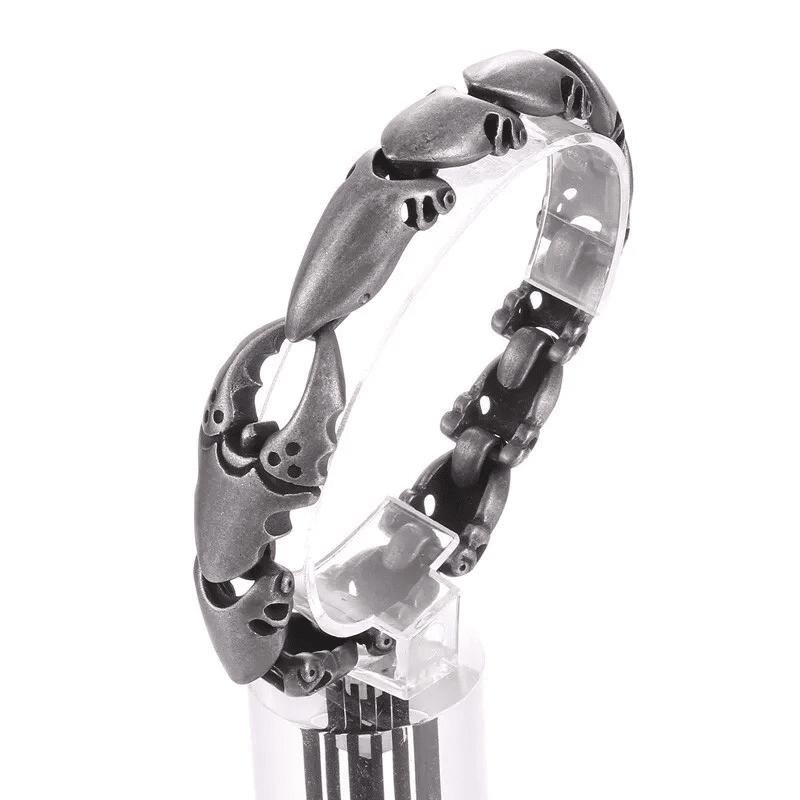 THE MEN THING Steel Bracelets CRABCUFF - 22mm Pure Titanium Steel Bracelet,  Bracelet with hook buckle for Men & Boy (8inch)