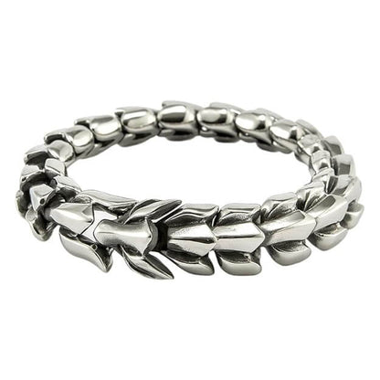 THE MEN THING Steel Bracelets DRACO - 15mm Pure Titanium Steel Bracelet, Bracelet with hook buckle for Men & Boy (8inch)