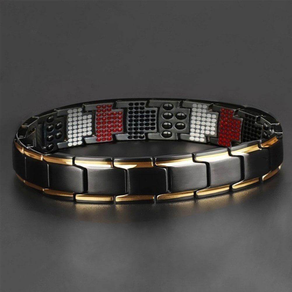 THE MEN THING Steel Bracelets HEALTHSTYLE- Titanium Steel Bracelet - Magnetic Weight Loss Bracelet, Pain Relief Fashionable Bracelet - Blood Pressure Controller Bracelet for Men & Boys