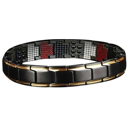THE MEN THING Steel Bracelets HEALTHSTYLE- Titanium Steel Bracelet - Magnetic Weight Loss Bracelet, Pain Relief Fashionable Bracelet - Blood Pressure Controller Bracelet for Men & Boys