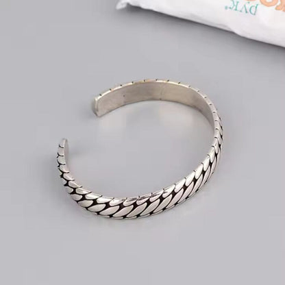THE MEN THING Steel Bracelets IRON HYDRA - Pure Stainless Steel Open Bangle Bracelet (Adjustable) for Men & Boys