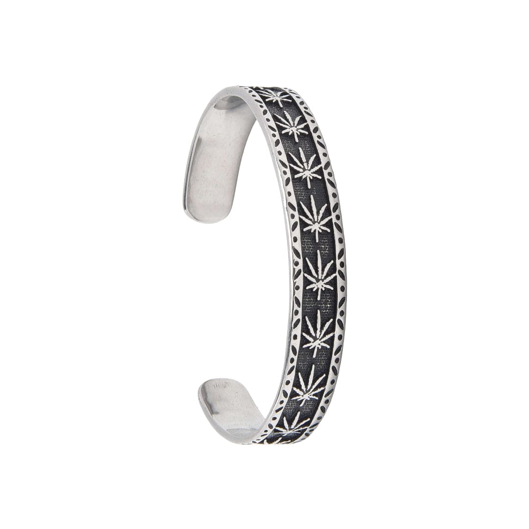 THE MEN THING Steel Bracelets MIDNIGHT STELLAR - Pure Stainless Steel Open Bangle Bracelet (Adjustable) for Men & Boys