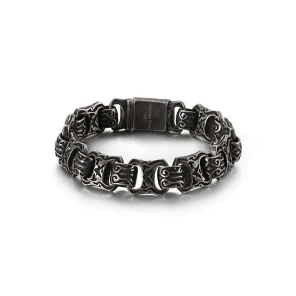 THE MEN THING Steel Bracelets OBSIDIAN - 15mm Pure Titanium Steel Bracelet for Men & Boy (8inch)
