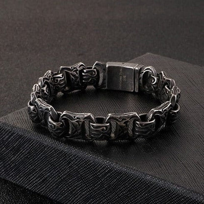 THE MEN THING Steel Bracelets OBSIDIAN - 15mm Pure Titanium Steel Bracelet for Men & Boy (8inch)