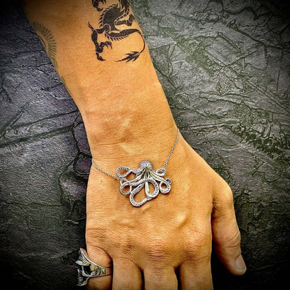 THE MEN THING Steel Bracelets OCTOBAND - Alloy link chain Bracelet 8inch for Men and Boys