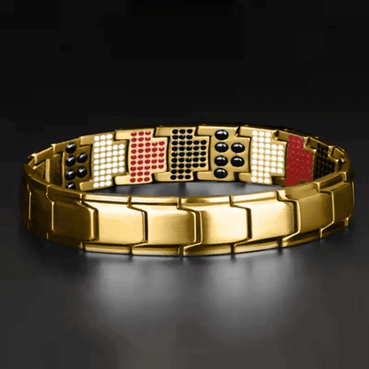 THE MEN THING Steel Bracelets SHARP ITALIAN ELE STYLE - Gold Tone - Pure Titanium Steel Bracelet for Men & Boys