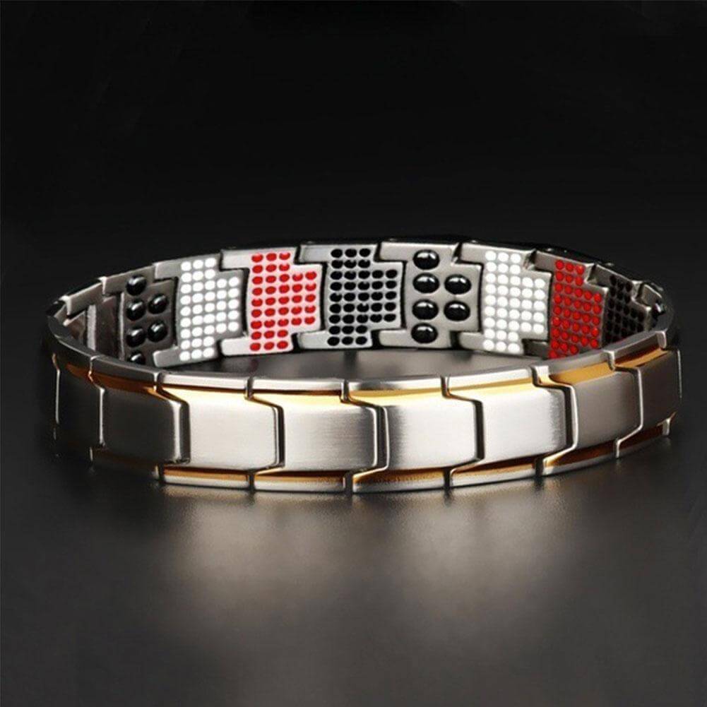 THE MEN THING Steel Bracelets SHARP ITALIAN ELE STYLE - Silver Tone - Pure Titanium Steel Bracelet for Men & Boys