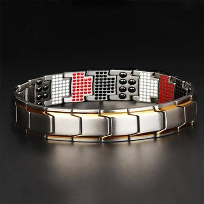 THE MEN THING Steel Bracelets SHARP ITALIAN ELE STYLE - Silver Tone - Pure Titanium Steel Bracelet for Men & Boys