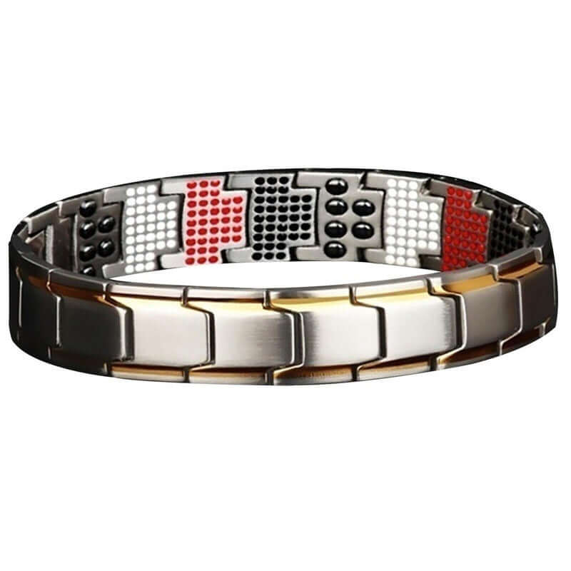 THE MEN THING Steel Bracelets SHARP ITALIAN ELE STYLE - Silver Tone - Pure Titanium Steel Bracelet for Men & Boys