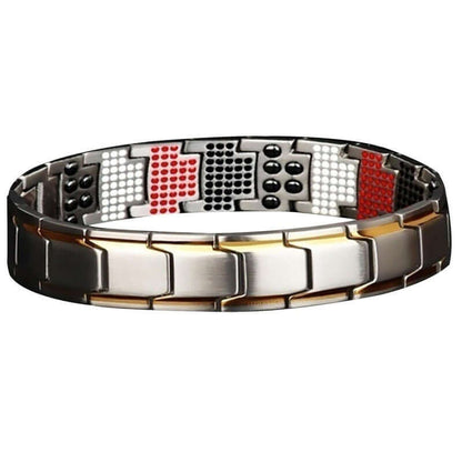 THE MEN THING Steel Bracelets SHARP ITALIAN ELE STYLE - Silver Tone - Pure Titanium Steel Bracelet for Men & Boys