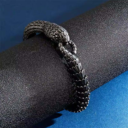 THE MEN THING Steel Bracelets TALONS - 10mm Pure Titanium Steel Gun Plated Black Color Bracelet for Men & Boy (8 inch)
