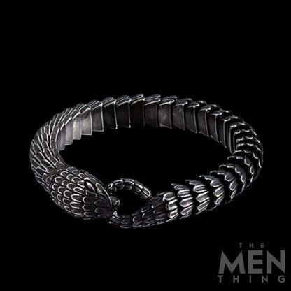 THE MEN THING Steel Bracelets TALONS - 10mm Pure Titanium Steel Gun Plated Black Color Bracelet for Men & Boy (8 inch)