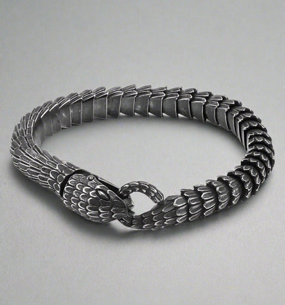 THE MEN THING Steel Bracelets TALONS - 10mm Pure Titanium Steel Gun Plated Black Color Bracelet for Men & Boy (8 inch)