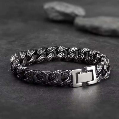 THE MEN THING Steel Bracelets TITAN - 13mm Pure Titanium Steel Bracelet for Men & Boy (8inch)