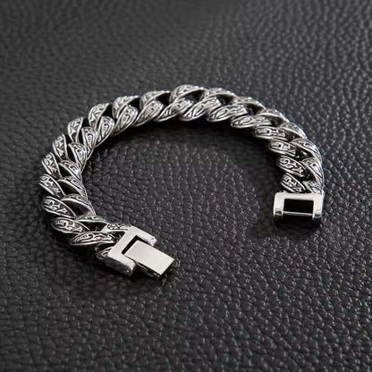 THE MEN THING Steel Bracelets TITAN - 13mm Pure Titanium Steel Bracelet for Men & Boy (8inch)