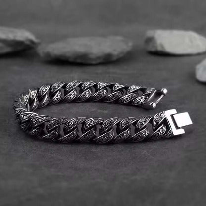 THE MEN THING Steel Bracelets TITAN - 13mm Pure Titanium Steel Bracelet for Men & Boy (8inch)
